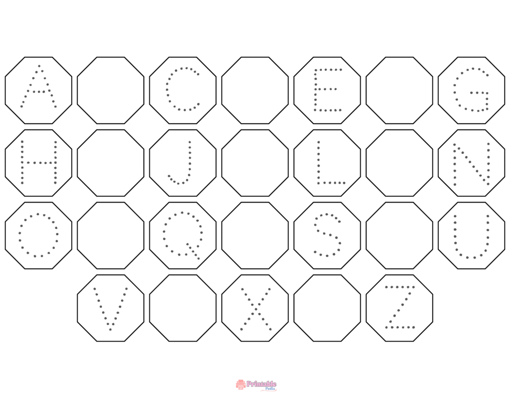 Alphabet Tracing Worksheet – Set 1