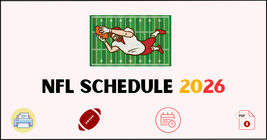 Printable 2026 NFL Schedule